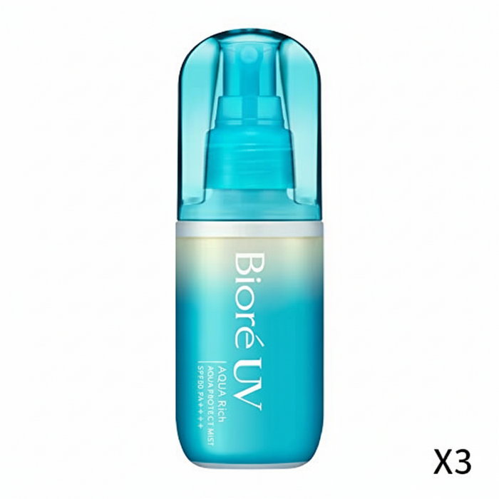 Biore Japan UV Aqua Rich Protect Spray Mist 60ml - Set of 3