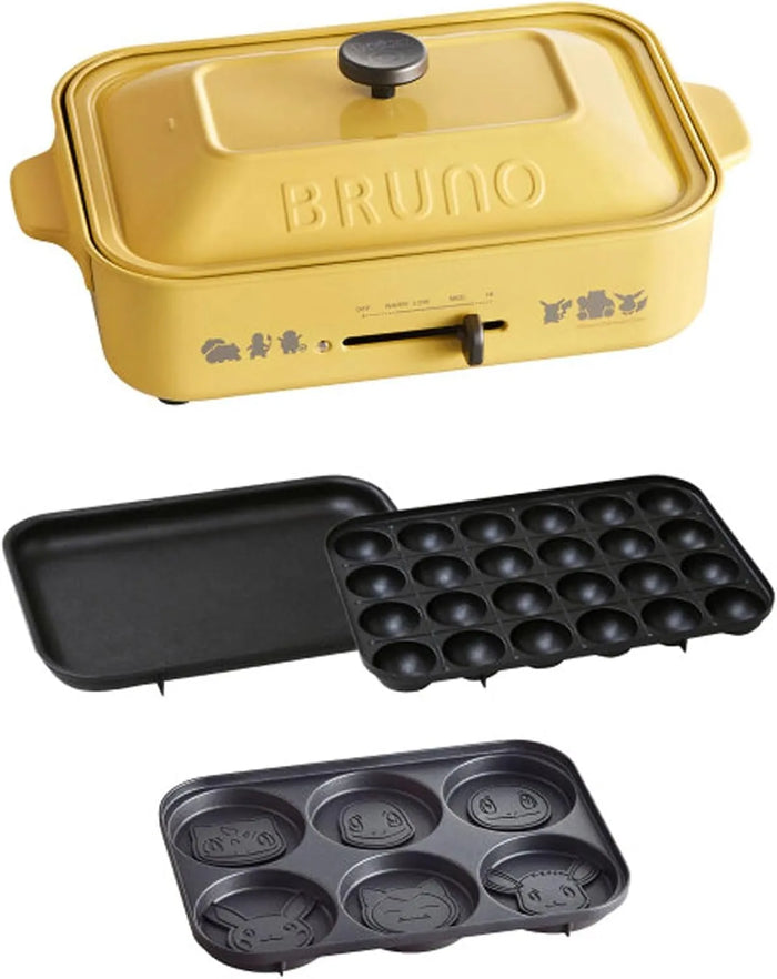 Bruno Pokemon Compact Hot Plate Yellow Portable Electric Grill