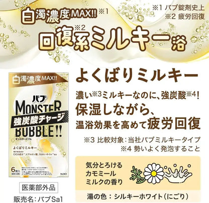 Bub Monster Bubble Greedy Milky 6 Tablets Medical Device