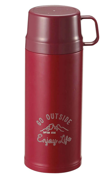 Captain Stag 2WAY Double Stainless Steel Vacuum Insulated Bottle - Red - 4560464260090