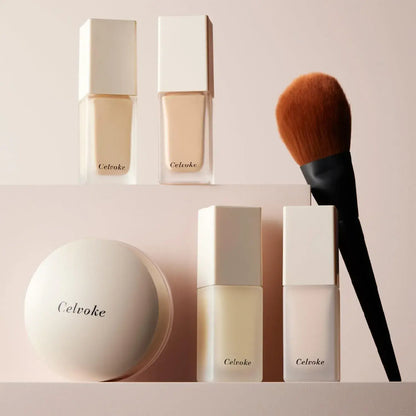 Celvoke Intent Powder Brush with Slide Pouch Face Makeup Brush
