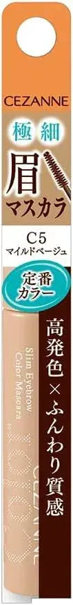 Cezanne Extra Fine Eyebrow Mascara Ultra Fine Brush Nude Color - C5 Mild Beige - 4939553530398