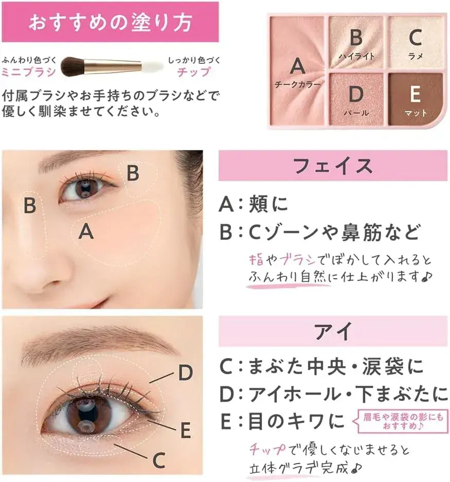 Cezanne Face Eye Palette Cheek Eye Makeup