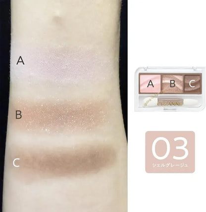 Cezanne Lighting Up Sheer 3 Color Eye Shadow Palette