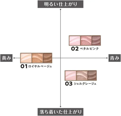 Cezanne Lighting Up Sheer 3 Color Eye Shadow Palette