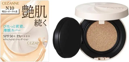 Cezanne Serum Cushion Foundation Sheer Cover Glossy Finish