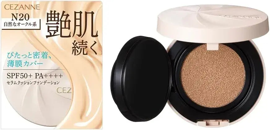 Cezanne Serum Cushion Foundation Sheer Cover Glossy Finish - N20 Natural Ochre - 4939553530732