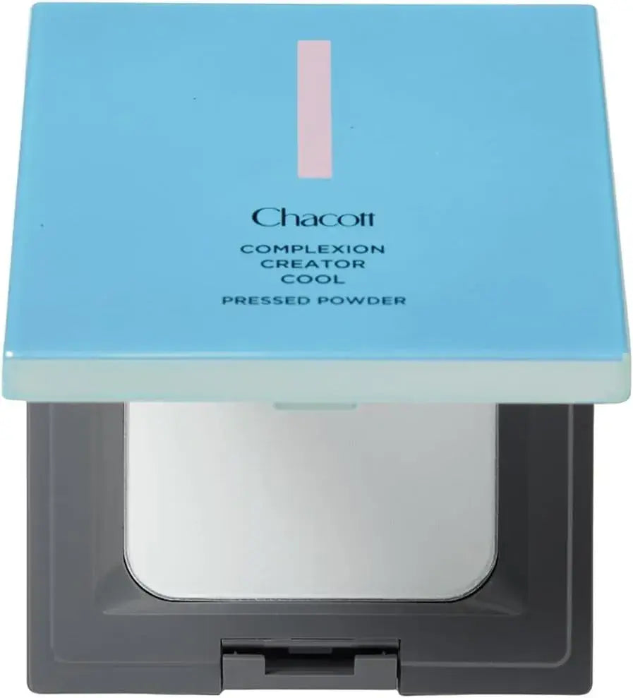 Chacott Cooling Pressed Powder Clear Blue Matte with Puff