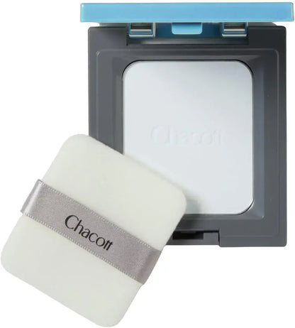 Chacott Cooling Pressed Powder Clear Blue Matte with Puff