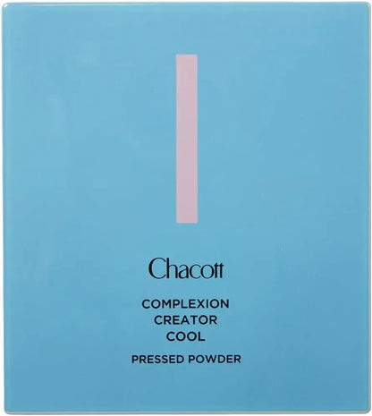 Chacott Cooling Pressed Powder Clear Blue Matte with Puff