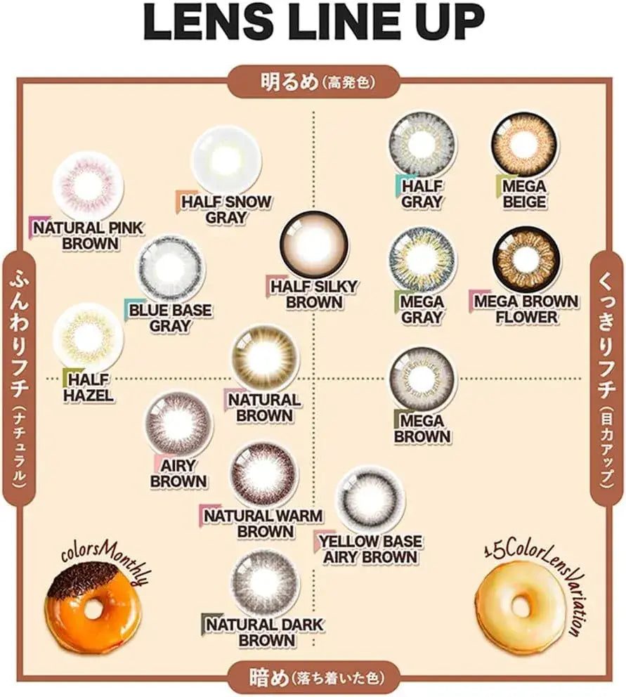 Colors Monthly Colored Contact Lenses with and without Prescription