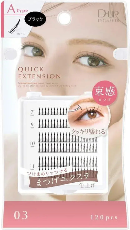 D-UP Quick Extension Atype Hair Accessories - 03 Black - 4946324042936