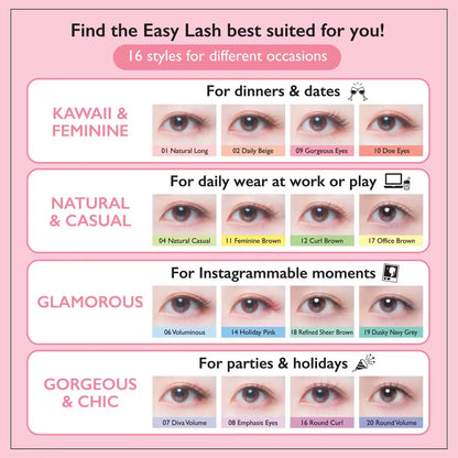 Dolly Wink Easy Lash No.1 Natural Long False Eyelashes by Koji
