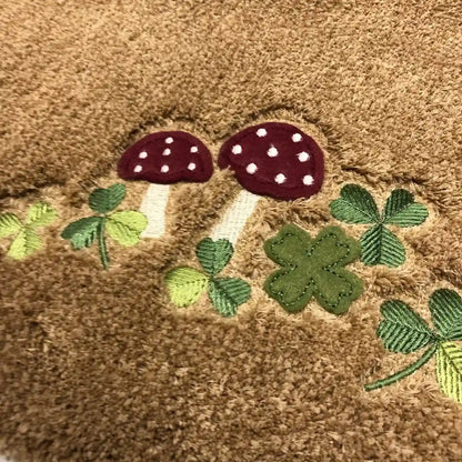 Senko Japan Mushroom Toilet Mat 55X60Cm Light Brown 13656