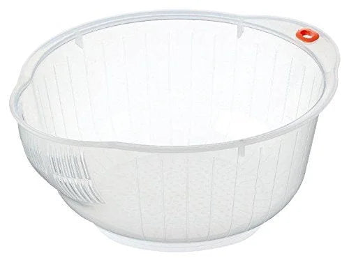 Inomata-K 22cm Japanese Rice Washing Bowl with Side Drainage Holes