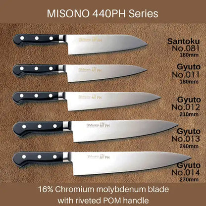 Misono 440Ph Gyuto Knife With Pom Handle Gyuto 210mm (No.012)