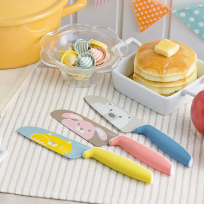 Fuji Cutlery Fc-791 Kids Double-Edged Knife Pink Rabbit Japanese Steel 235Mm Agc0102