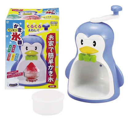 Pearl Kinzoku D-1368 Manual Shaved Ice Machine W/ Ice Cup Japan Made Penguin Cooler