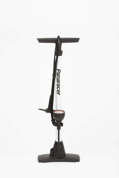 Panaracer Air Inflator Pump Aluminum Floor Pump With Gauge Japan Style Presta Compatible Auto Head With English Clip White