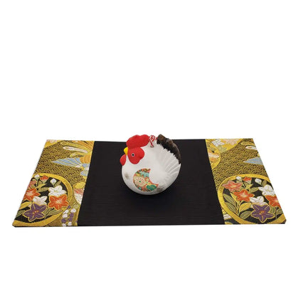 Shinsendo Japanese-Style Vase Mat Figurine Incense Burner - Ideal For Japanese-Style Rooms Textured Like An Obi Asuka