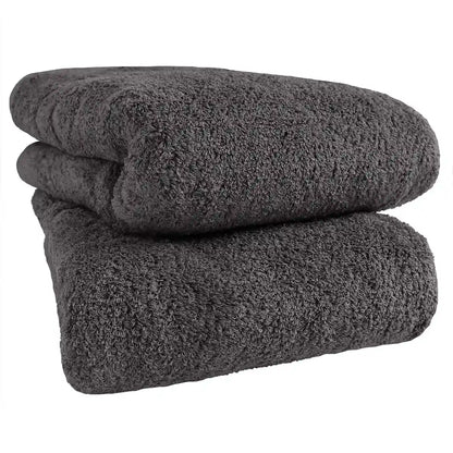 Senses Ko Premium Japan Bath Towel Set Of 2 Large Size | Antibacterial Deodorant Quick Dry Soft Cotton | Osaka Senshu Towel Charcoal
