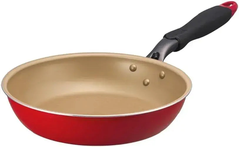 Doshisha Evercook Lightweight Frying Pan Induction and Gas Compatible - Red 9.4 Inch - 4550668184216