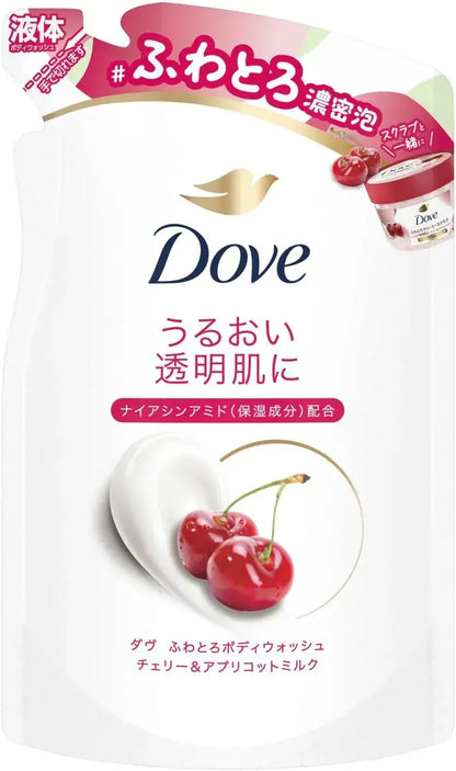 Dove Body Wash Cherry Apricot Milk Refill 12.6 oz Soft Cleanse