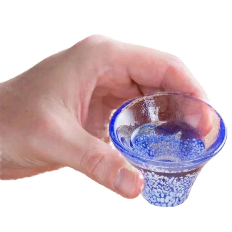 Toyo Sasaki Glass Mount Fuji Glass Sake Cup Blue - Single