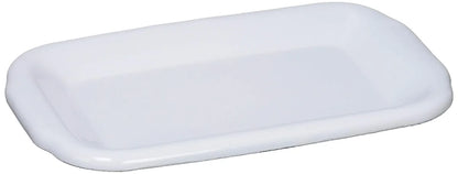 Noda Horo White Series Enamel Lid For Rectangular Deep S Made In Japan - Hff-S