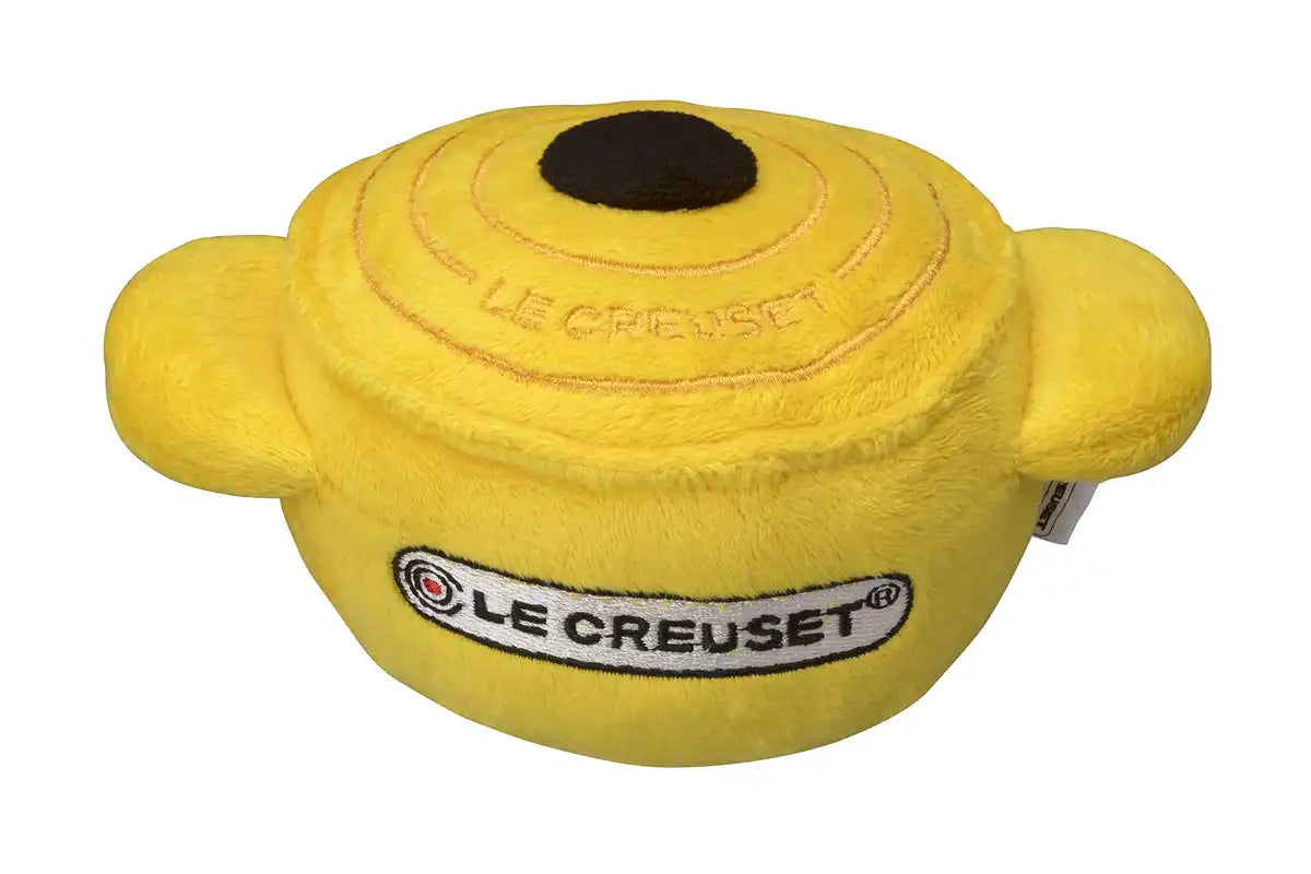 Le Creuset Yellow Plush Pet Toy with Sound - Official Japanese Product Le Creuset Yellow Plush Pet Toy with Sound - Official Japanese Product