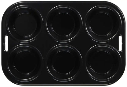 Pearl Metal Japan Kinzoku Bake Easy High Clean Coat Muffin Plate 6Pcs D-2686