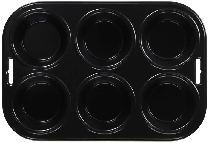 Pearl Metal Japan Kinzoku Bake Easy High Clean Coat Muffin Plate 6Pcs D-2686