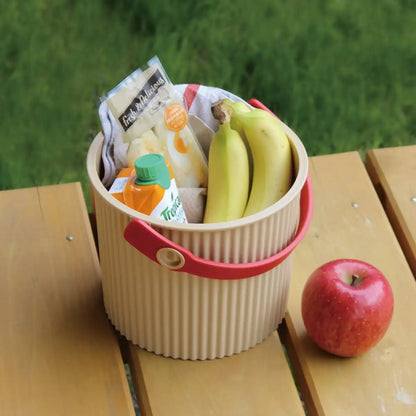 Sceltevie Japan Yawata Kasei Bucket With Lid Mini 4L Orange 236290