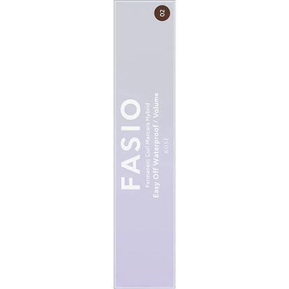 Kose Fasio Permanent Curl Mascara Hybrid Volume 02 Brown - Japanese Mascara