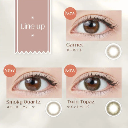 Topaz Color Contacts Sashihara Sassy Strawberry Quartz [-1.75] Japan 10Pcs 1 Day