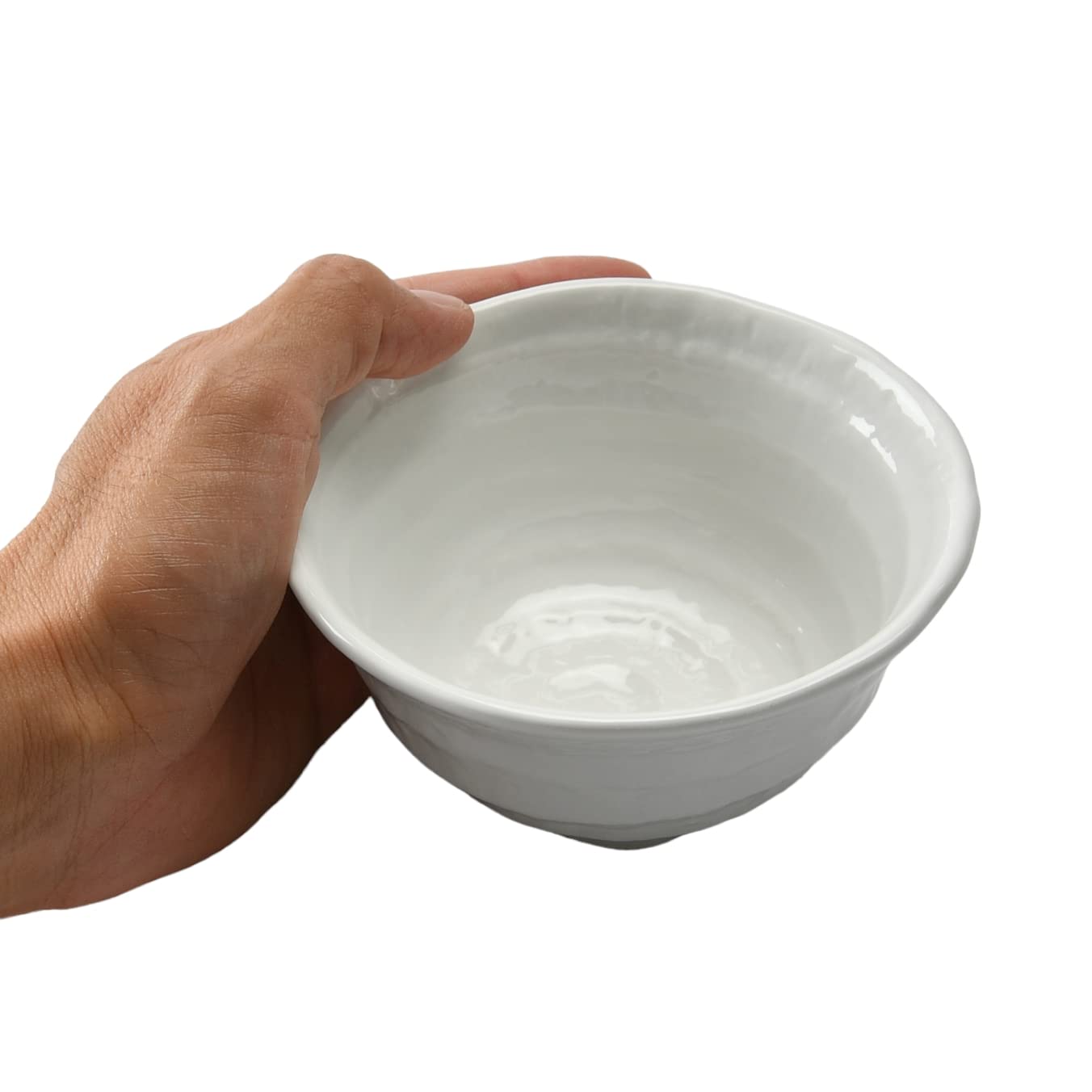 Rokubei Ebm Porcelain Tempered Rice Bowl 12Cm