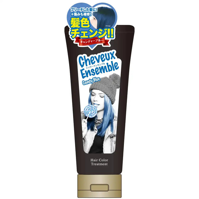 Chevu Ensemble Hair Color Paste Treatment Candy Blue 200G Japan