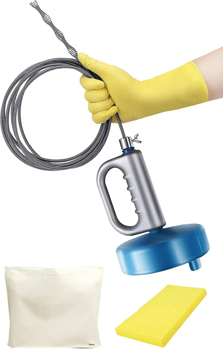 Omahat Pipe Cleaner Wire Drain Gloves Storage Bag Sponge Instruction Manual Commercial Cleaning Brush (5M) - Made In Japan