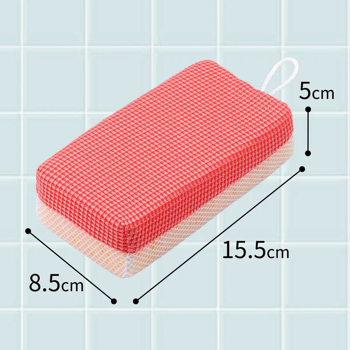 Lec Gekiochi Akakabi-Kun Bath Cleaner Microfiber Net Japan S00102