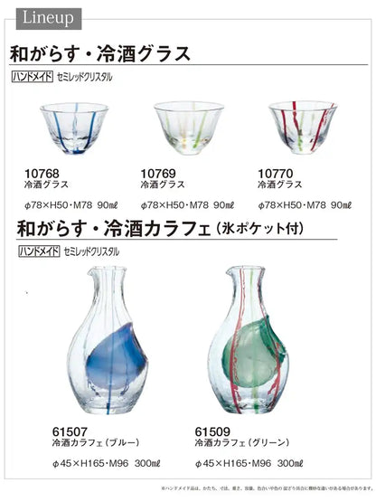 Toyo Sasaki Glass Japanese Red Sake Glass 90Ml Made In Japan 10770