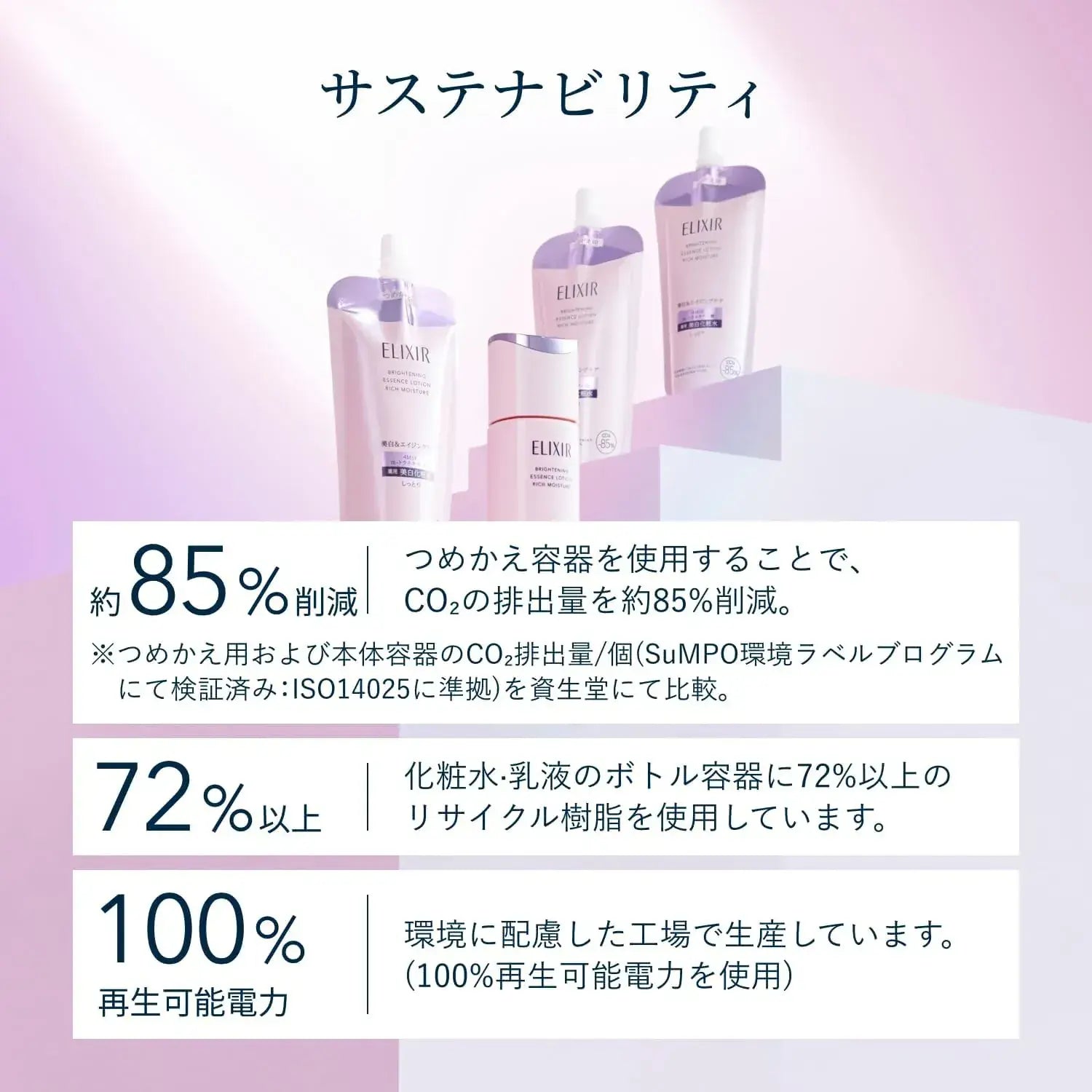 Elixir Brightening Emulsion Moisturizing Milk Lotion 130ml