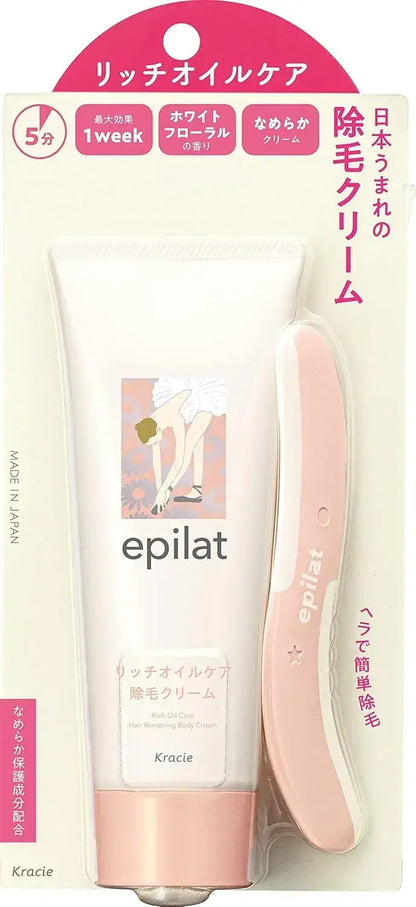 Epilat Hair Removal Cream for Sensitive Skin with Applicator - Rich Oil Care - 4901417840431