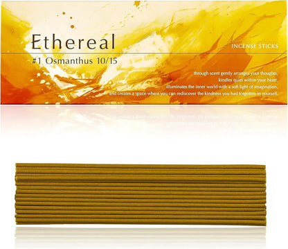 Ethereal Sandalwood Incense Sticks Made in Japan Musk Vanilla Vetiver - Osmanthus - 4595985515046