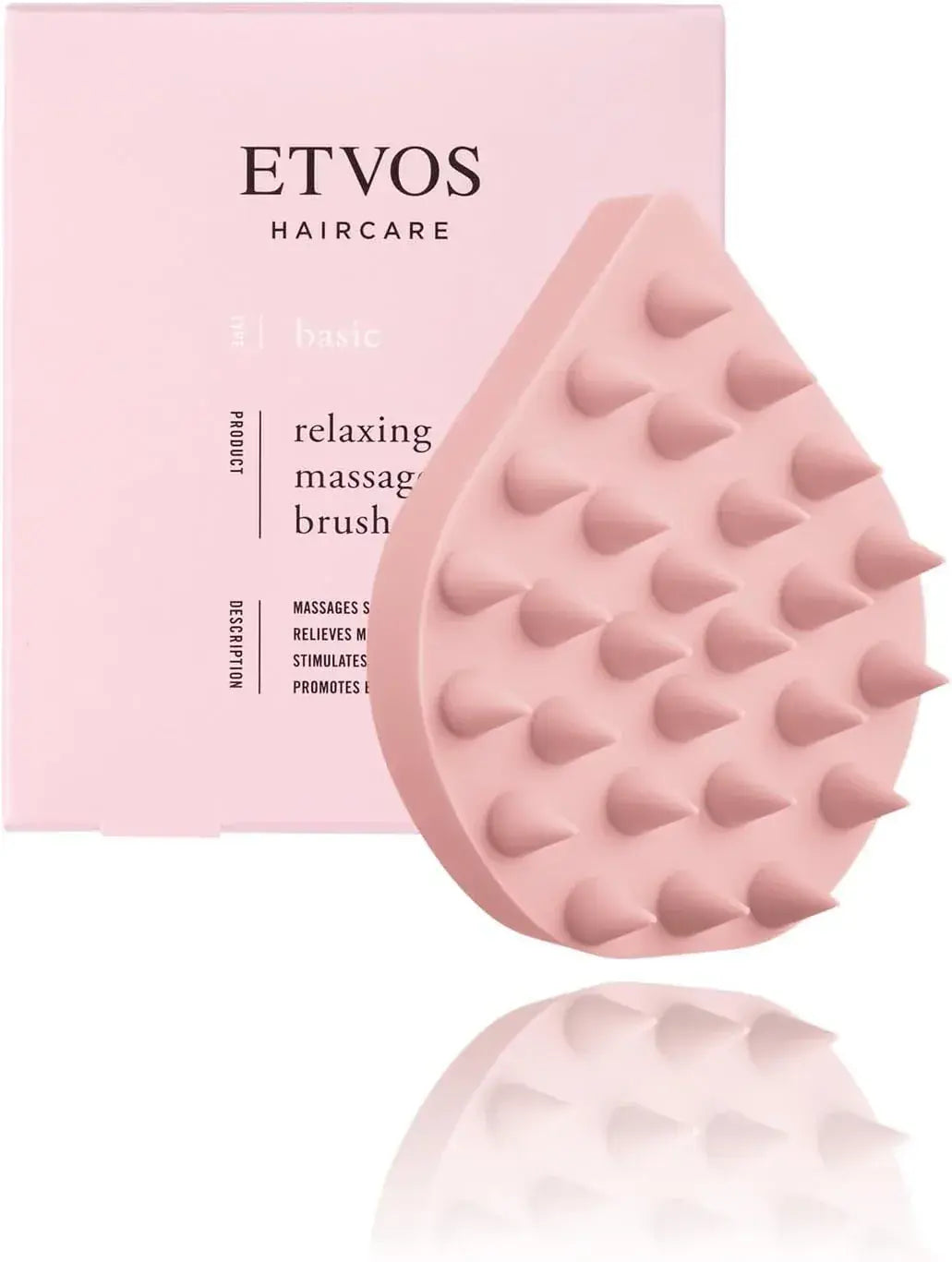 Etvos Relaxing Massage Brush Scalp Massage Shampoo Brush - Matte Pink - 4580682130814