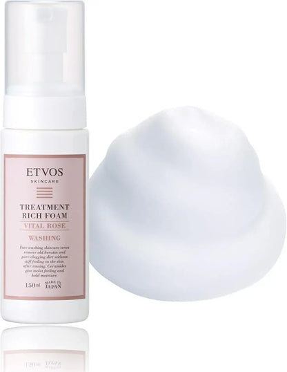 Etvos Rich Foam Vital Rose Face Wash 150ml Sensitive Skin Care