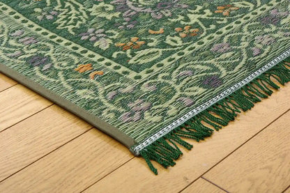 Ikehiko Corporation Japan Entrance Mat Rush Domestic F Vivian Green 70X120Cm Urethane #8818070