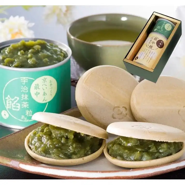 Kiyosen Monaka Wafer Set Uji Matcha Azuki Paste for Wagashi Making