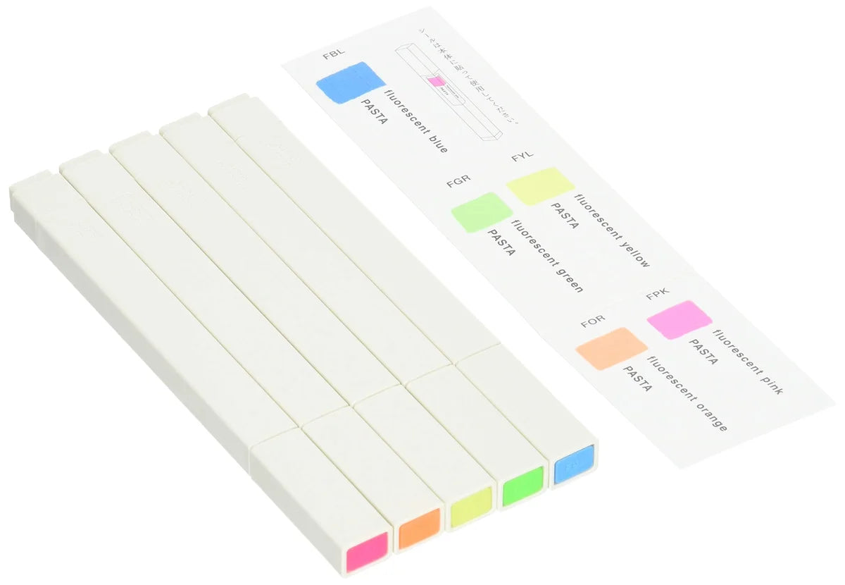 Kokuyo Japan Graphic Marker Pastel Fluorescent 5 Color Set Water-Based Ke-Sp15-5
