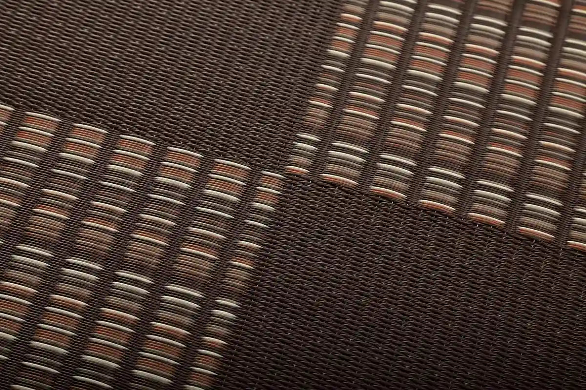 Ikehiko Corp Japan Rug Carpet Weed Edoma 2 Tatami Mats 174X174Cm Brown Washable #2117002