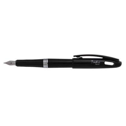Pentel Tradio Fountain Pen Black Barrel Blue Ink Japan - Gift Box 1 Pack (Trf94A-C)